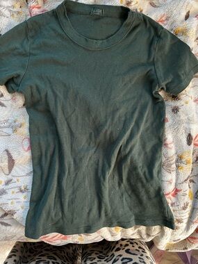 Short-Sleeve Crew Neck Tee - Dark Green